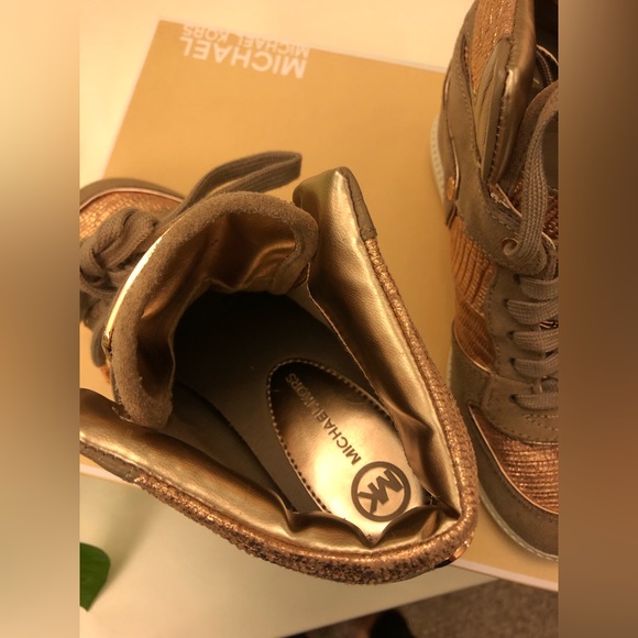 Michael Kors Nikko high tops wedge sneakers size 6.5 - Picture 7 of 14